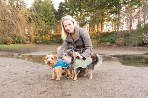 Darcy Matheson with Murphy and Seymour